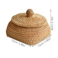 thumbnail image 5 of KONTONTY 1Pc Light Brown Storage Box Woven Basket for Sundries Snack Cosmetic Table Organizer, 5 of 8