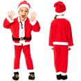 thumbnail image 4 of Conjunto de Papá Noel, conjunto de disfraz de fiesta de Navidad rojo infantil, disfraces navideños para niños y niñas, 4 of 7