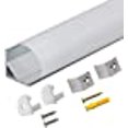 thumbnail image 3 of StarlandLed 10 Pack LED Aluminum Channel V Shape with Milky PC Cover for Strip Lights Installation,Easy to Cut,Professional Look LED Strip Diffuser Cover Track with Complete Mounting Accessories, 3 of 10