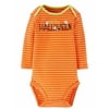 Carters Infant Boys Orange Striped My First Halloween Creeper Baby Bodysuit