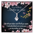 thumbnail image 2 of To My Mother-in-Law Seriously Lucky Alluring Ribbon Necklace Message Card, 2 of 7