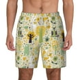 thumbnail image 2 of Picia Animal Tree pattern Mens Swim Trunks with Compression Liner Stretch Beach Shorts Quick Dry with Zipper Pockets No-Chafing Board Shorts-XX-Large, 2 of 9