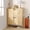 Natural, variant on Shoe Cabinet Organizer with 2 Flip Drawers, Freestanding Narrow Shoe Rack for Entryway, Freestanding Hidden Shoe Storage Cabinet for Entryway, Hallway, Living Room, Bedroom, Black