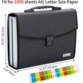 thumbnail image 3 of Carpeta de archivos expandible de 26 bolsillos - Hebilla duradera mejorada, base con asa portátil ergonómica / Organizador de archivos expandible tamaño carta A4 grande / Acordeón, 3 of 5