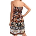 thumbnail image 6 of Viadha Plus Size Summer Dresses Women's Bohemian Style Strapless Elastic Band Dress Without Sleeves Strapless Bra Fashionable Floral Print Dress, 6 of 7