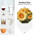 thumbnail image 6 of Kdxio Golden Sunflower In Field Funny Coasters,4 Pcs Leather Coasters,Housewarming Gifts,Protect Furniture from Water Marks Scratch and Damage, 6 of 6
