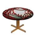 thumbnail image 3 of PIKWEEK  Abstract Baseball Round Fitted Tablecloth  Fitted Table Cloth for Round Table Waterproof Wipeable Round Elastic Table Cloth Circular Table Cover with Elastic Edge, 3 of 7
