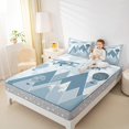 thumbnail image 4 of Manfei Cartoon Airplane Bed Sheets,Aircraft Theme King Sheets,Blue Hot Air Balloon Sheet Set For Girl Boy,Breathable Home Decor,4 Pieces, 4 of 7
