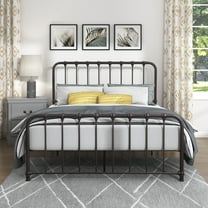 OakvillePark Umatilla Metal Platform Bed, Queen, Dark Bronze