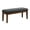 Black-PU, variant on 43.5'' Linen Bedroom Bench, Upholstered End of Bed Bench, Padded Vintage Dining Bench, Entryway Bench with Solid Wood Legs, Kitchen, Living Room, Hallway, White
