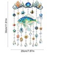 thumbnail image 3 of SLYNSHome Sea Themed Acrylic Fish Wind Chime, 11.8 Inch Colorful Sunlight Reflector, Hanging Crystal Suncatcher for Window Yard, Outdoor Balcony Porch Decor, Beach Lover Gift, 3 of 5