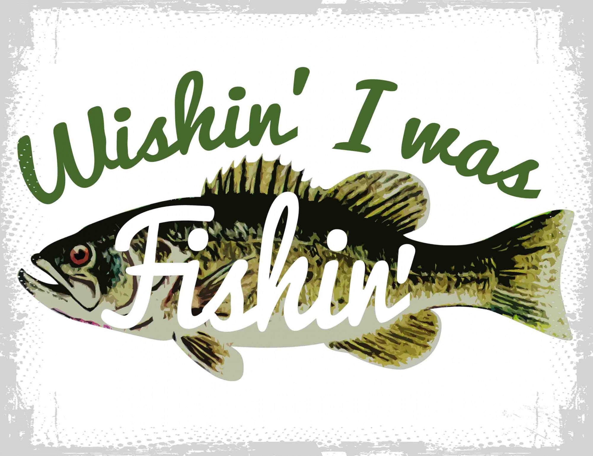 Marmont Hill Wishin I Was Fishin by Saturday Evening Post Painting Print on Canvas