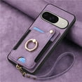 thumbnail image 2 of for Google Pixel 10 / 10 Pro Phone Case Wallet with Card Holder,PU Leather Flip Folio Case,RFID Blocking Ring Holder Kickstand Wrist Strap Magnetic Protective Women Men Cover,Purple, 2 of 12