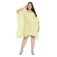thumbnail image 1 of Oussum Robe Tunique Lurex Courte Ajustable pour Femmes Grande Taille, Jaune, 1 of 7