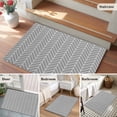 thumbnail image 6 of Grey Herringbone Stripes Washable Small Entryway Area Rugs 2'x3', Modern Abstract Geometric Gray Simple Lines Low Pile Throw Rug Non-Slip Sturdy Edge Binding Carpet for Front Door Floor Room Entry, 6 of 9