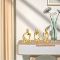 thumbnail image 6 of Thinker Statue 3PCS, Sculpture Decorative Figures, Thinker Statue, Sculpture Abstract Art, Aesthetic Ornaments for Home, Resin Statue for Decoration Room, Bathroom, Office, Desk-Gold, 6 of 8
