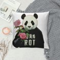 thumbnail image 2 of Autua Panda Rose Punk Graphic Decorative Pillow Cover for Home Couch Living Room Sofa Square High-Quality 1PC 22x22in, 2 of 5