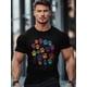 thumbnail image 4 of Men's T-Shirt,Short Sleeve Tee Shirt Casual Tops Colorful Dog Paw Print Crew Neck T Shirts for Men, 4 of 8