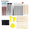thumbnail image 2 of 43pcs/set Racleur en Plastique Argile Manucure Silicone Point Perceuse Indentation Stylo, 2 of 5