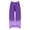 Purple, variant on Kids Clothes Casual Breathable Girls' Jeans Candy Colors High Rise Elastic Waist Wide Leg Washed Denim Pants with Pockets Teen Casual Kids