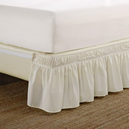 Queen Ivory Elastic Wrap Around Dust Ruffled Bed Skirt Bedding Queen Ivory Elastic Wrap Around Dust Ruffled Bed Skirt Bedding Dressing Easy Fit 14