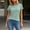 Green, variant on Tops for Women Trendy Striped Crewneck Basic Short Sleeve Soft Stretchy Trendy Tees Travel Casual Beach Summer Vacation Shirts