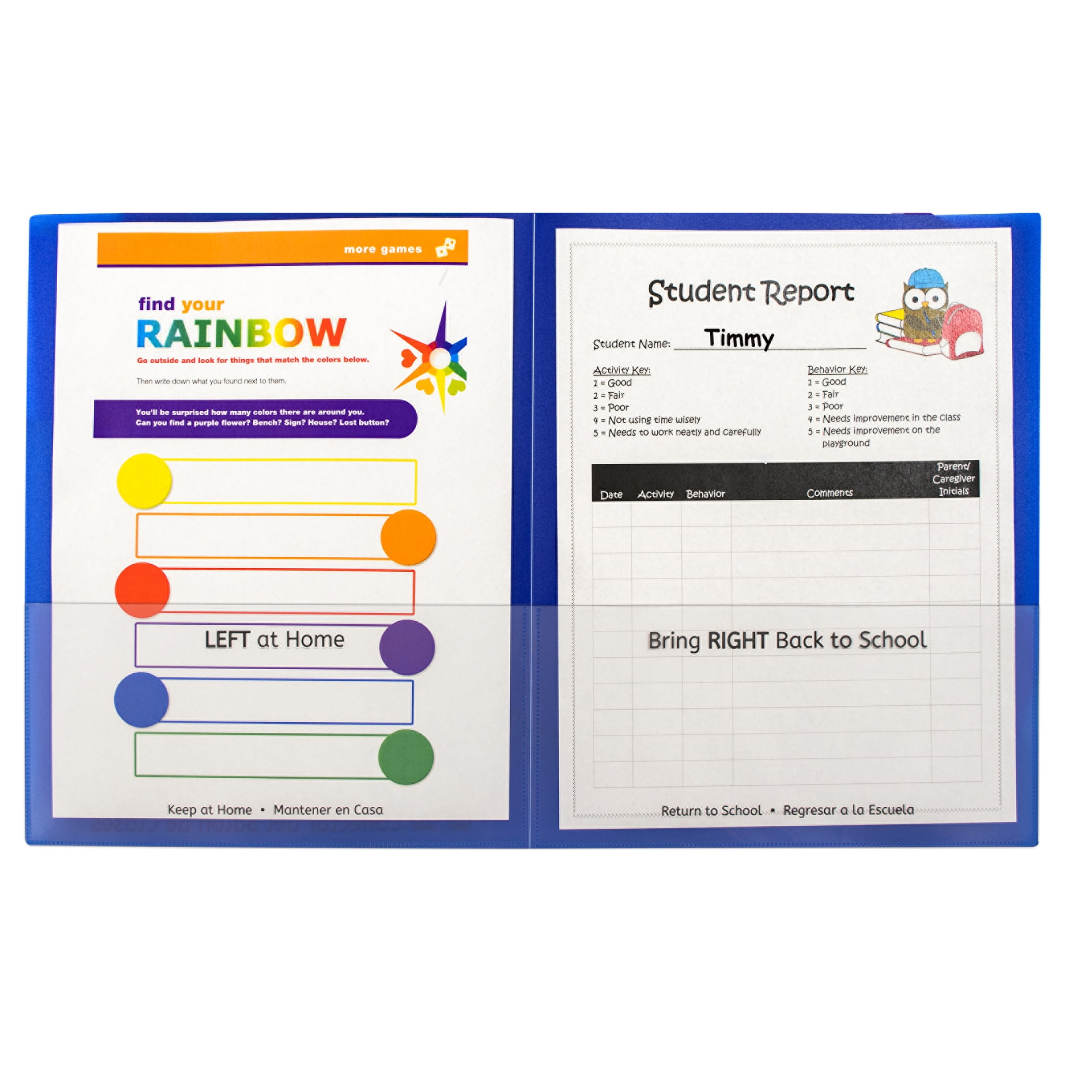 C-Line Classroom Connector School-To-Home Folders, Orange, Box of 25