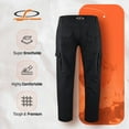 thumbnail image 5 of Riggermen Mens Cargo Work Pant Elasticated Waist Relaxed Fit Black, 30Wx30L, 5 of 9