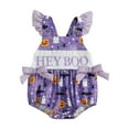 thumbnail image 5 of Gvdentm Baby Girl Fall Clothes Embroidery Bubble Romper Striped Long Sleeve Bodysuit Outfit(Purple,3-6 Months), 5 of 7