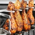 thumbnail image 1 of Kebab Rack Stainless Steel Shish Kebab Skewers Rack Universal Barbecue Skewers Holder Grilling Accessories, 1 of 8