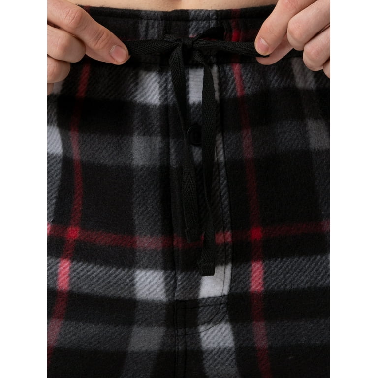 Fruit of the loom men's short sleeve online crew neck top and fleece pajama pant set