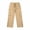 Khaki, variant on Men's Cargo Pants Hem Zipper Split Flap Pockets Straight Leg Pants Loose Casual Outdoor Travel Pant