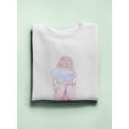 thumbnail image 3 of Manga Girl Daydream Pillow Sweatshirt Women -Image by Shutterstock, Female XX-Large, 3 of 4