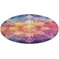 thumbnail image 4 of Kaleidoscope Mandala Colorful Floral Boho Washable Round Rug -Circle Area Rugs for Nursery Bedroom, Vintage Non Slip Non Shedding Low Pile Carpet for Living Room Coffee Table Entryway, 4 of 6