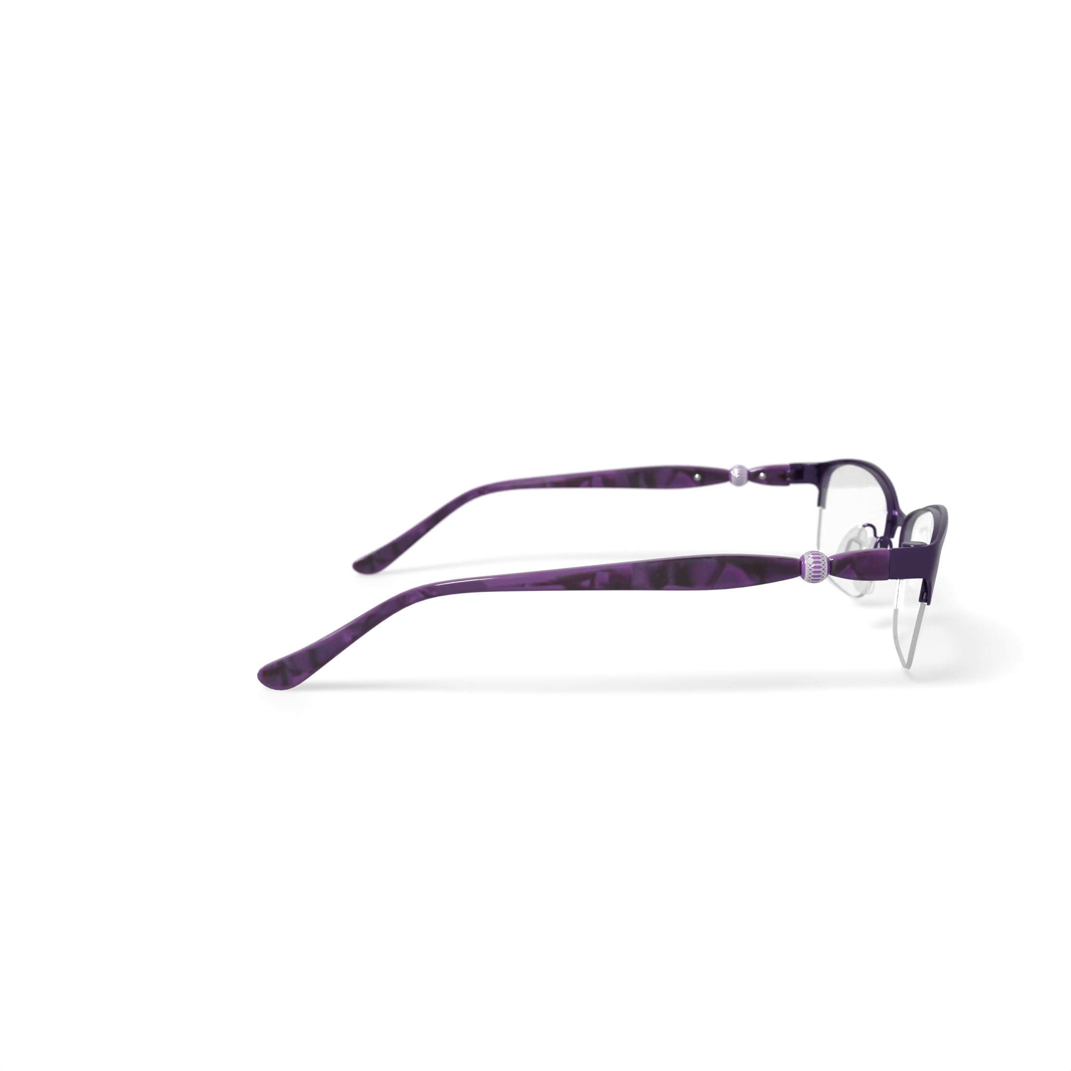 EasyClip Women's EC973 Square Prescription Eyeglasses with Case, Purple