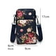 thumbnail image 2 of Pequeño monedero del teléfono celular para las mujeres, cartera de nylon del brazalete del deporte del bolso de hombro de la cremallera de 3 capas, 2 of 5
