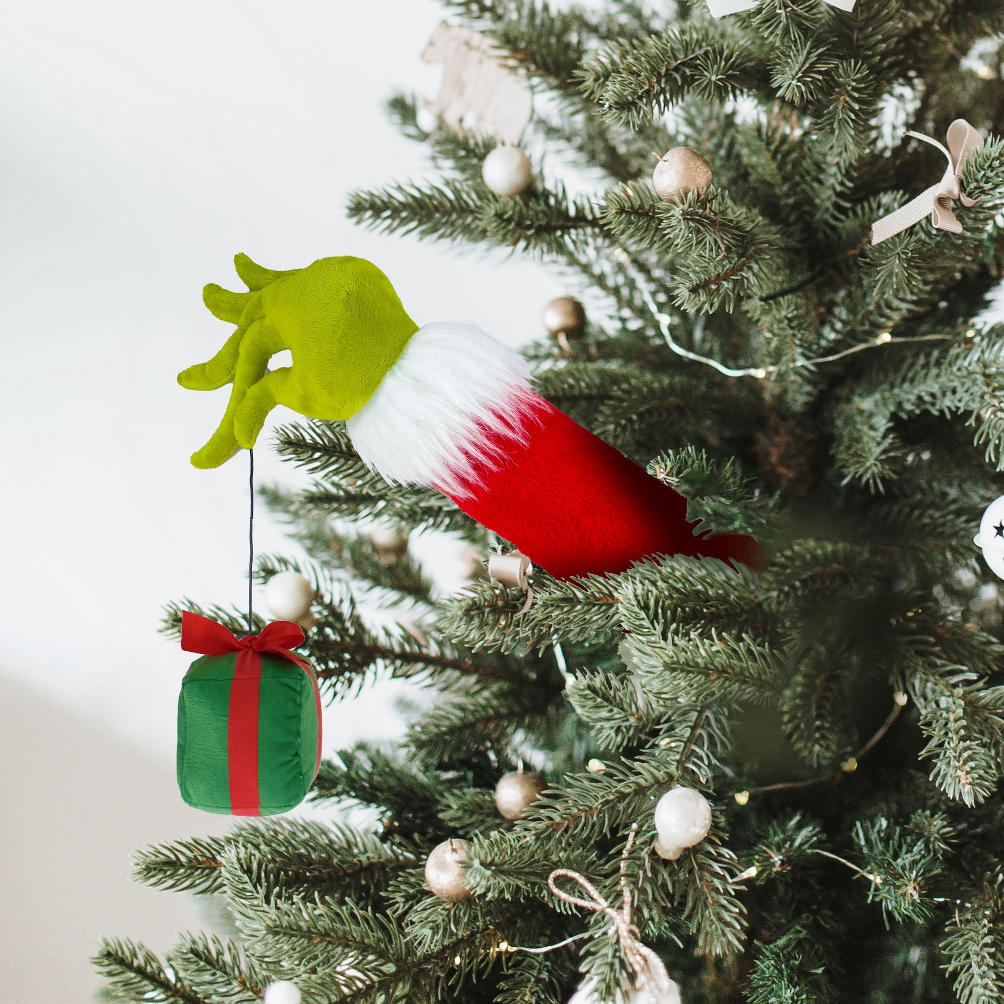 Dr. Seuss Grinch Plush Tree Hand Ornament, Multicolor, 13‑Inch, How the Grinch Stole Christmas