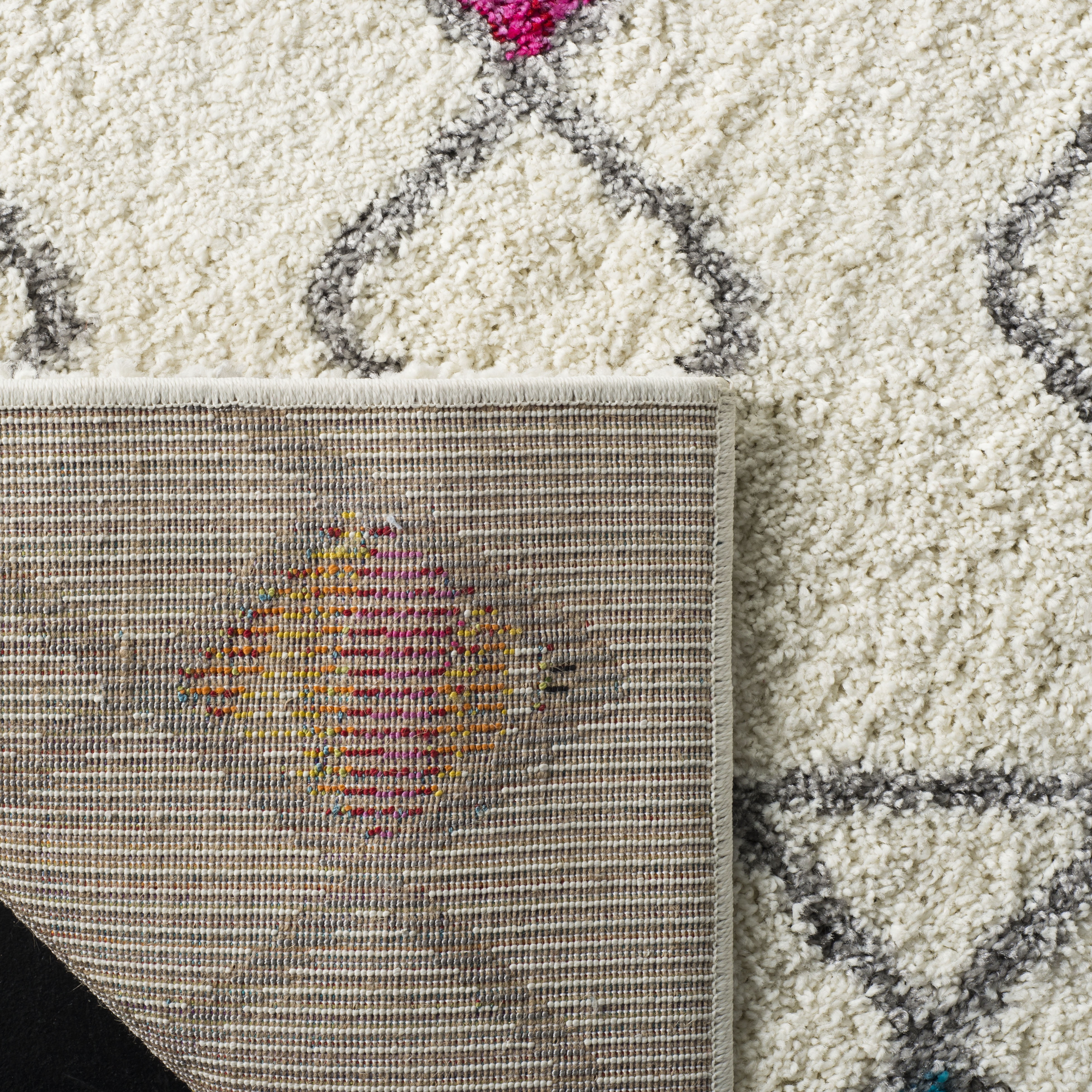 Safavieh Fiesta Azura Geometric Shag Area Rug, Cream/Multi, 9' x 12'