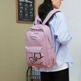 thumbnail image 1 of Mochila Mochila estampada para mochila de estudiante, mochila escolar con fiambrera (rosa), 1 of 5