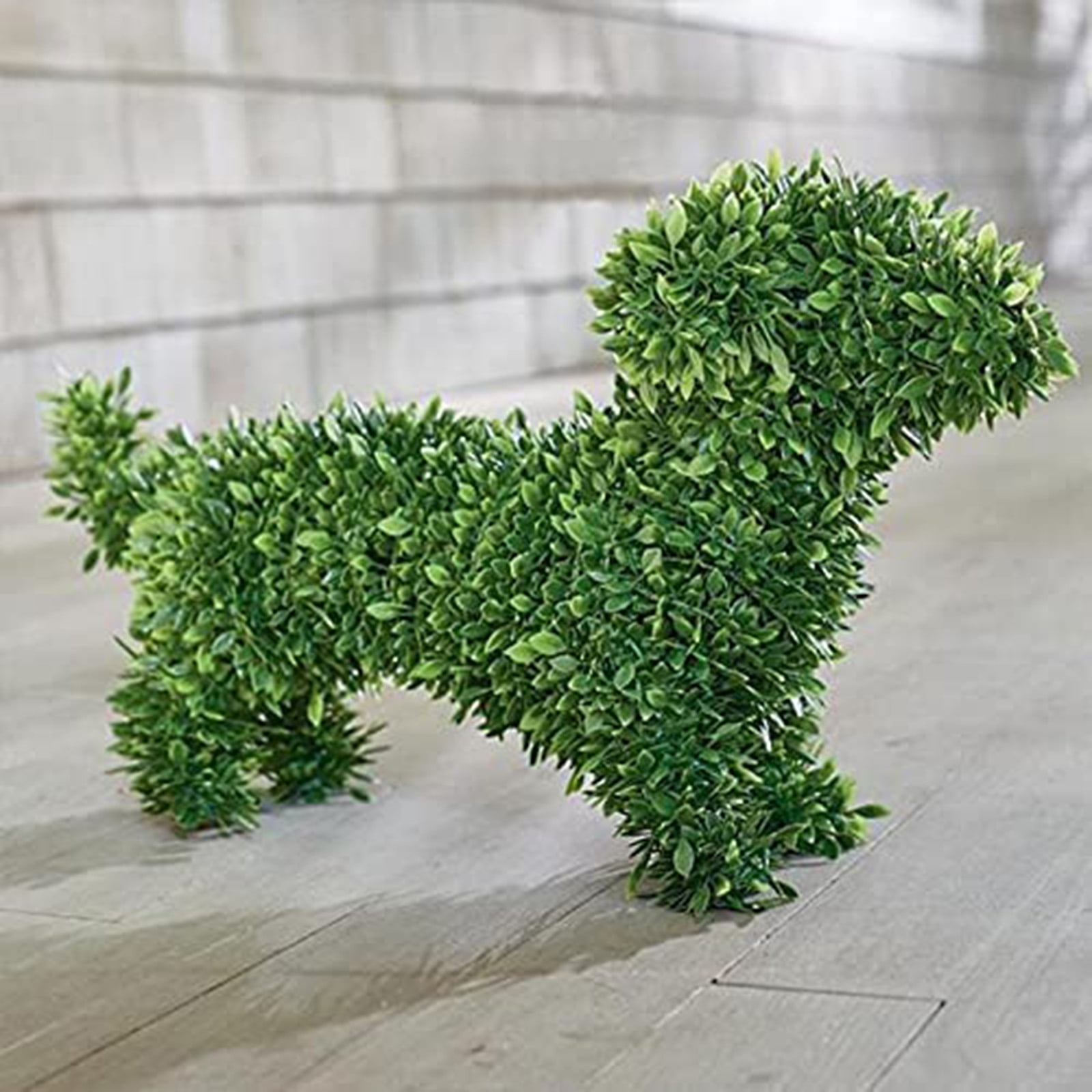 Faithtur Decorative Peeing Dog, Green Lifelike Artificial Dogs for Garden