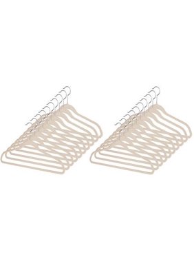 Whitmor Flocked Spacemaker Suit Hangers - Set of 20 - Beige