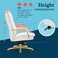 thumbnail image 4 of La-Z-Boy Opus Executive Mid-Back Office Chair Bonded Leather White and Gold, 4 of 7