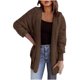 thumbnail image 2 of Chaquetas y abrigos casuales de manga larga con capucha Chaquetas de color liso para mujer Chaquetas de manga larga con capucha y doble bolsillo Empalme Chaquetas casuales de manga larga con capucha y, 2 of 6