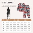 thumbnail image 4 of Pajama Sets for Women 2 Pcs, Artistic Pipe Skull Button Down Long Sleeve Sleepwear Lounge PJ Sets, 4 of 6