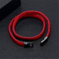 thumbnail image 6 of SUSHANG Braided Leather Bracelet Braided Bracelet Made of Leather in Black or Brown – Men'S Bracelet with Magnetic Clasp Made of Stainless Leather Bracelet Men Including Extra Link, 6 of 9