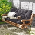 thumbnail image 6 of Kimunuk Outdoor Porch Swing Cushion, 60" X 40" X 5" Waterproof Bench Chair Replacement Cushion with 6 Ties for Patio, Grey, 6 of 7