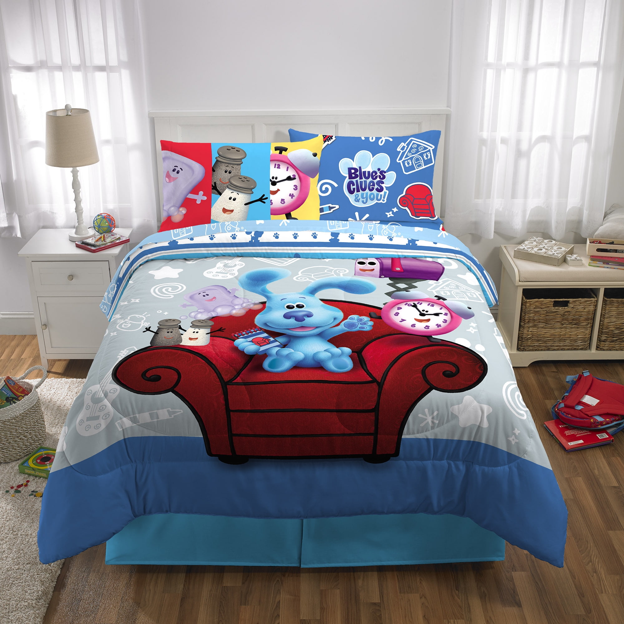 Blue's Clues & You Kids Microfiber BedinaBag Bedding Bundle Set