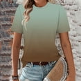thumbnail image 2 of Ashirexll Short Sleeve Shirts for Women Fashion Printed Short Sleeve Blouse Round Neck Casual Loose Top for Spring Summer, 2 of 6