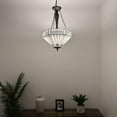 thumbnail image 2 of Tiffany Pendant Lighting Ceiling Lights White Stained Glass Hexagon LED Bulbs Included for Dining Room Living Room Bedroom 16"W*16"D*60"H, 2 of 7