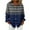 Dark Blue, variant on Womens Shirts Long Sleeve Button Lapel Shirt Fashion Stripe Color Block Blouses Casual Loose Fit Plus Size Tunic Tops